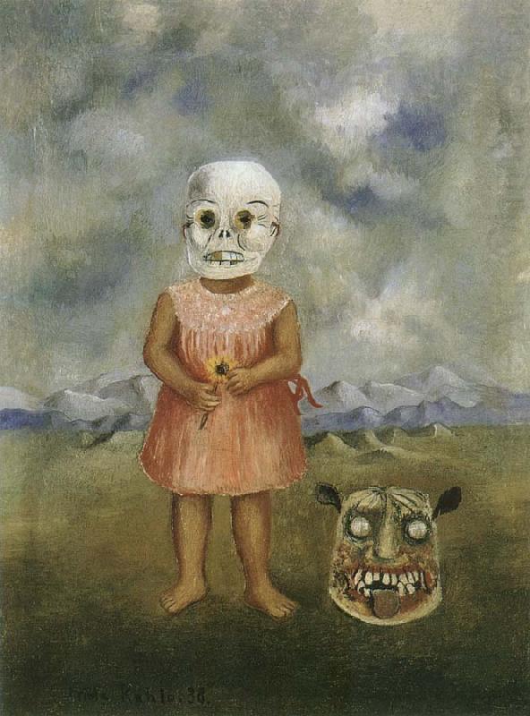 The girl masked with death, Frida Kahlo